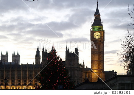 夕焼けとビッグベン 夕焼けとビッグベン 83592201