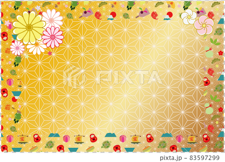 Lucky pattern pattern and hemp leaf pattern frame decoration Lucky pattern pattern and hemp leaf pattern frame decoration 83597299