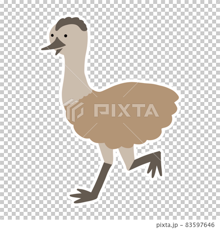 エミュー（ダチョウ）のイラスト 83597646