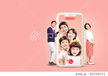 untact, online thanksgiving Chuseok and New Year holiday celebration with friends and family untact, online thanksgiving Chuseok and New Year holiday celebration with friends and family 83599231