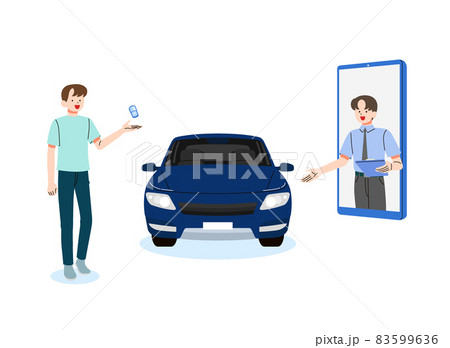 car rental and sales illustration car rental and sales illustration 83599636