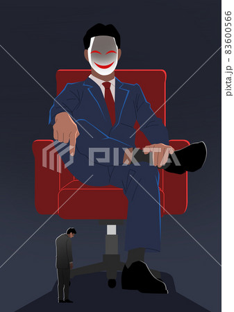 abuse of power, boss at work with two face 83600566