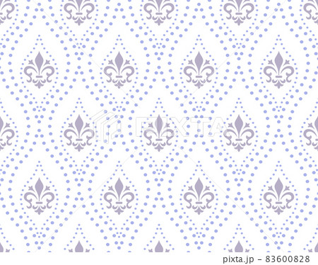 Flower geometric pattern. Seamless background. White and gray ornament. Flower geometric pattern. Seamless background. White and gray ornament. 83600828