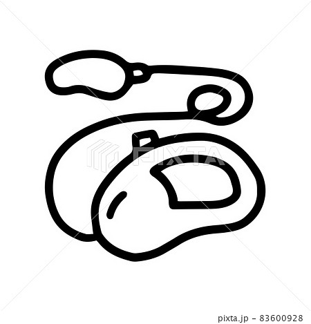 retractable leash line vector doodle simple icon 83600928