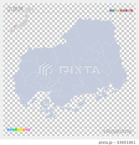 広島県の地図・Hiroshima 広島県の地図・Hiroshima 83601861