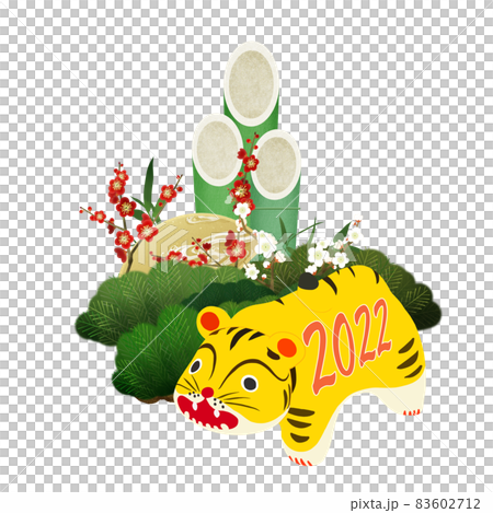 Cute tiger New Year's material ――Transparent background ――Cut out Cute tiger New Year's material ――Transparent background ――Cut out 83602712