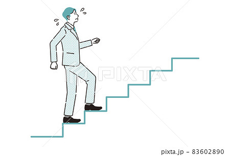 人物 階段をのぼるビジネスパーソン男性 83602890