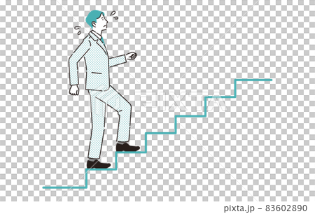 人物 階段をのぼるビジネスパーソン男性 83602890