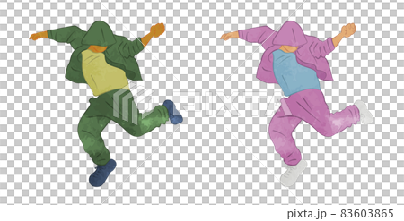 HIPHOPダンスジャンピングする男性イラスト ヒスパニックVer HIPHOPダンスジャンピングする男性イラスト ヒスパニックVer 83603865