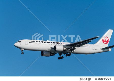 【浮島町公園からA滑走路に着陸するJAL機】 83604554