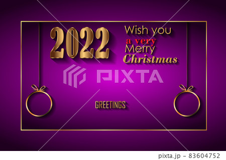 2022 Merry Christmas background for your seasonal invitations, festival posters, greetings cards. 83604752