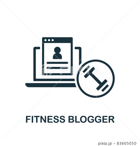 Fitness Blogger icon. Monochrome sign from social media marketing collection. Creative Fitness Blogger icon illustration for web design, infographics and more Fitness Blogger icon. Monochrome sign from social media marketing collection. Creative Fitness Blogger icon illustration for web design, infographics and more 83605050