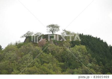 竹田城　頂上の石垣1 83605469