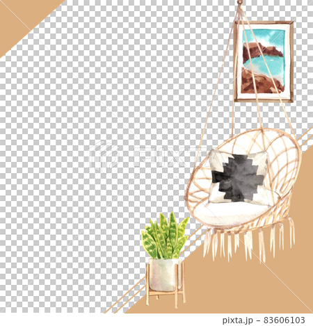 Boho furniture frame watercolor 83606103