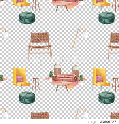 Deluxe furniture pattern seamless watercolor Deluxe furniture pattern seamless watercolor 83606127