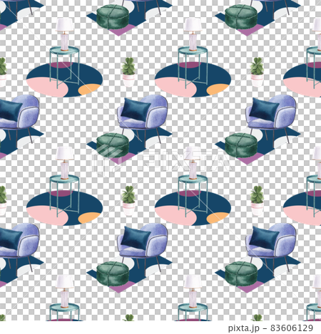 Deluxe furniture pattern seamless watercolor Deluxe furniture pattern seamless watercolor 83606129