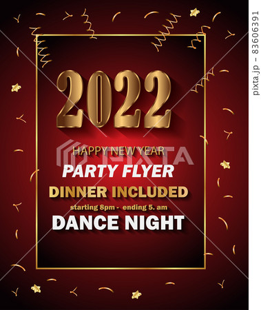 2022 Happy New Year background for your seasonal invitations, festive posters, greetings cards. 83606391