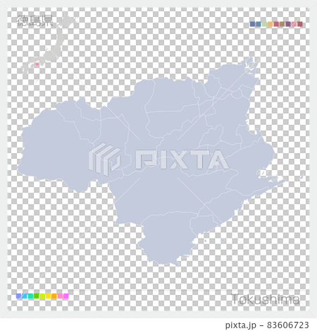 Map of Tokushima Prefecture ・ Tokushima 83606723