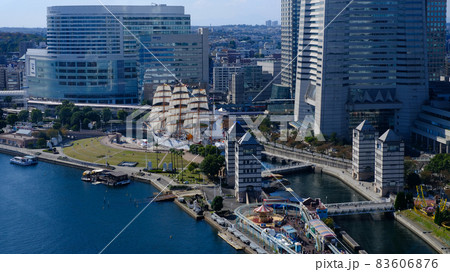 日本丸の旧横浜船渠第1号ドックとコスモワールド 日本丸の旧横浜船渠第1号ドックとコスモワールド 83606876