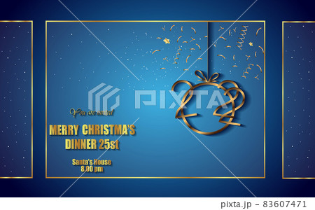 2022 Merry Christmas background for your seasonal invitations, festival posters, greetings cards.  83607471
