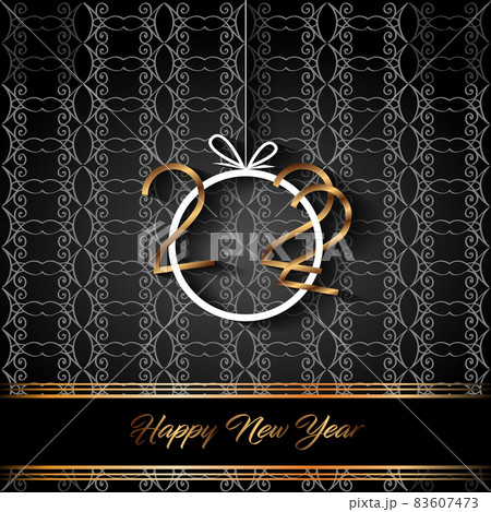 2022 Happy New Year background for your seasonal invitations, festive posters, greetings cards. 83607473