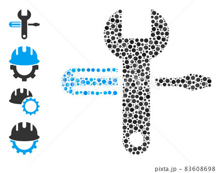 Dotted Tuning Composition of Circles with Other Icons 83608698