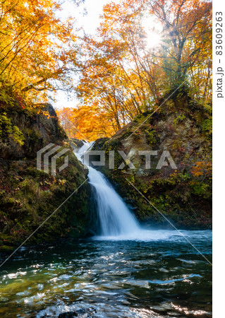 鳥崎八景＿大滝＿滝＿紅葉＿秋 83609263