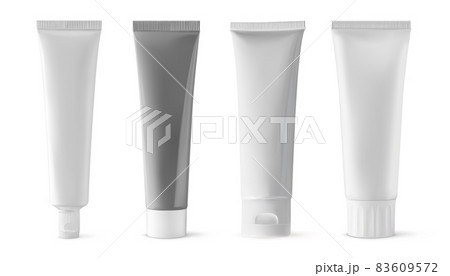 Cosmetic tubes set isolated realistic 3d vector illustration 83609572