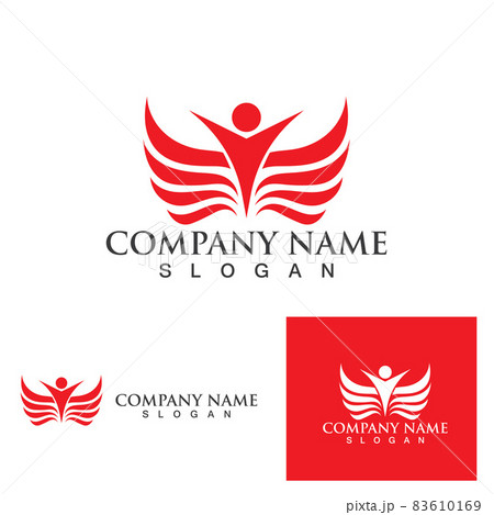 Wing logo and symbol vector eps10 83610169