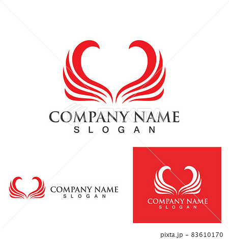 Wing logo and symbol vector eps10 83610170