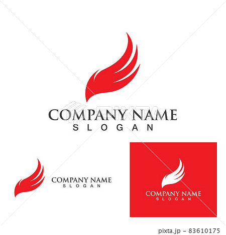 Wing logo and symbol vector eps10 83610175