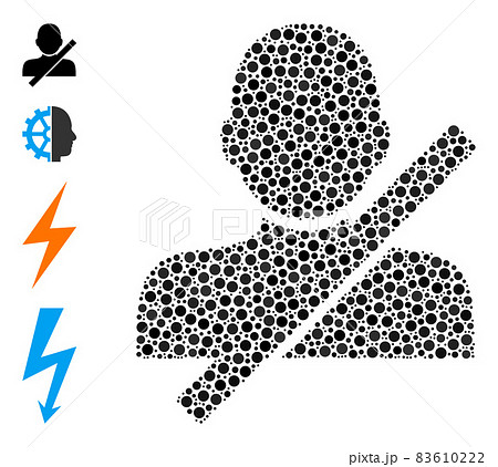 Dotted Restricted User Mosaic of Rounded Dots with Similar Icons Dotted Restricted User Mosaic of Rounded Dots with Similar Icons 83610222