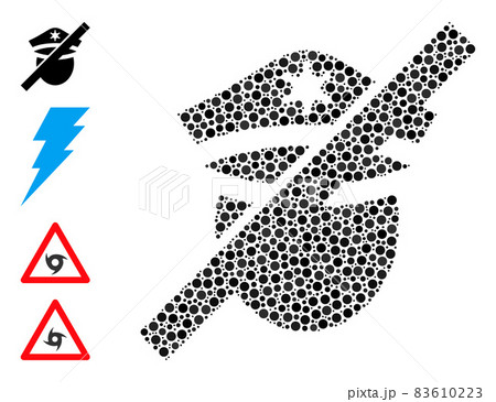 Dotted Restricted Police Composition of Rounded Dots with Other Icons Dotted Restricted Police Composition of Rounded Dots with Other Icons 83610223