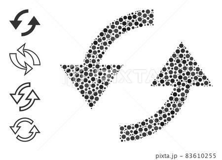 Dotted Refresh Collage of Circles and Bonus Icons Dotted Refresh Collage of Circles and Bonus Icons 83610255
