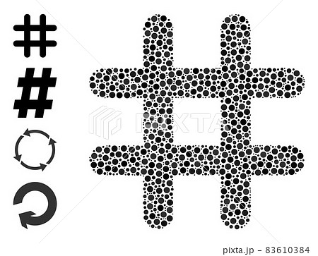 Dotted Prison Collage of Round Dots with Bonus Icons Dotted Prison Collage of Round Dots with Bonus Icons 83610384