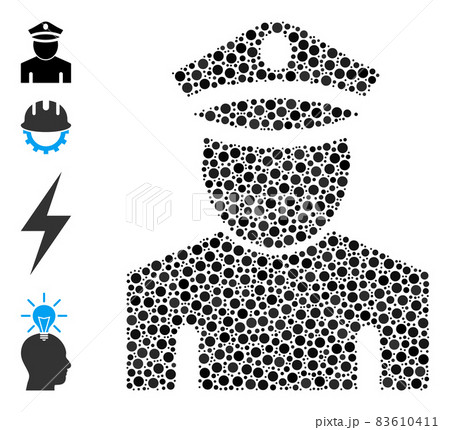 Dotted Policeman Composition of Circles with Other Icons Dotted Policeman Composition of Circles with Other Icons 83610411