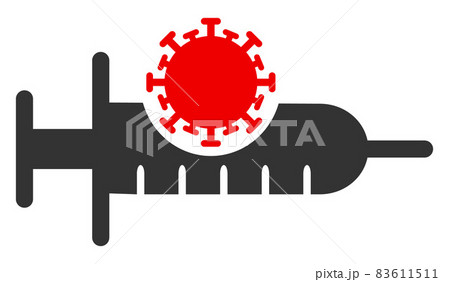 Virus Vaccine - Raster Icon Illustration 83611511