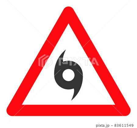 Storm Whirlpool Warning - Raster Icon Illustration 83611549