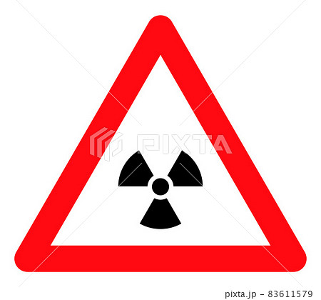 Radioactivity Warning - Raster Icon Illustration 83611579