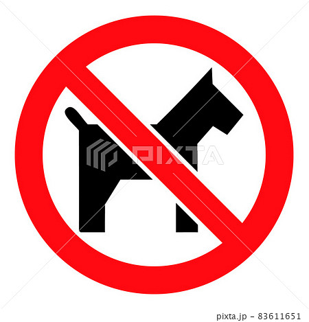 No Dogs - Raster Icon Illustration No Dogs - Raster Icon Illustration 83611651