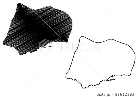 Funchal City (Portuguese Republic, Portugal, Madeira island) map vector illustration, scribble sketch City of Funchal map 83612232