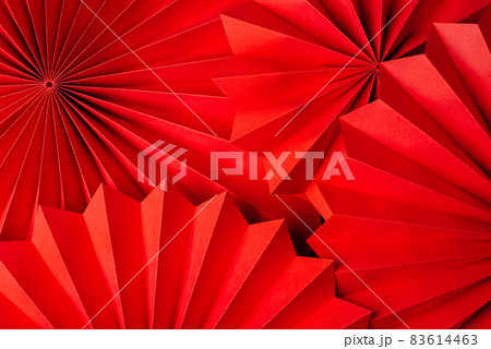 Minimalistic background made of red paper. 83614463
