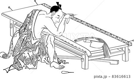 浮世絵 たたみ職人 その1 浮世絵 たたみ職人 その1 83616613