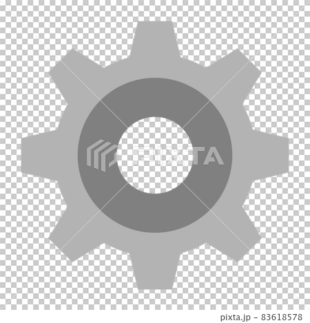 Gray gear icon. Illustration that imagines the setting. 83618578