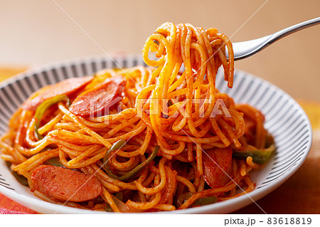 ナポリタン　パスタ　スパゲティ　スパゲティナポリタン　おうち時間　おうちごはん 83618819