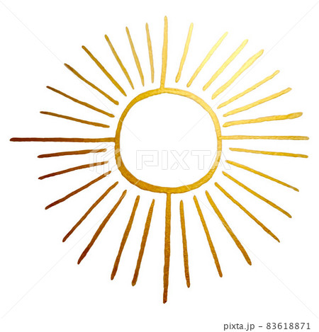 line sun Icon, linear drawing on white background 83618871