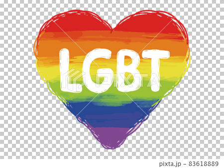 LGBT レインボーハート ロゴ 透明 LGBTQ LGBT レインボーハート ロゴ 透明 LGBTQ 83618889