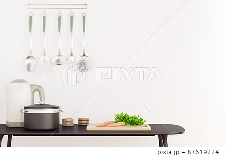 朝に撮影されたキッチンインテリアのイメージ 83619224