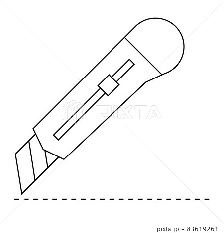 The typical representation of the hay knife, where the handle is placed at  a right angle with the blade, vintage line drawing or engraving illustratio  Stock Vector Image & Art - Alamy