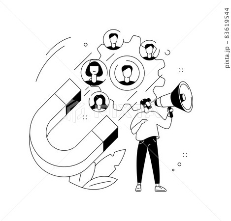 Find leads abstract concept vector illustration. 83619544